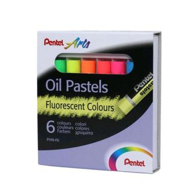 Imagem de Giz Pastel Oleoso Com 6 Cores Fluorescente