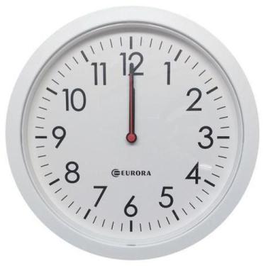 Imagem de Relógio De Parede Redondo Branco 27cm - Herweg