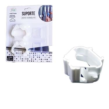 Imagem de Suporte Adesivo Parede Pendurar Vassoura Rodo Pá Eficiente 2u