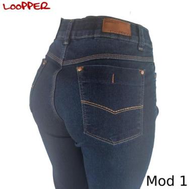 Imagem de Calça Jeans Feminina Cintura Alta Loper Original - Loopper