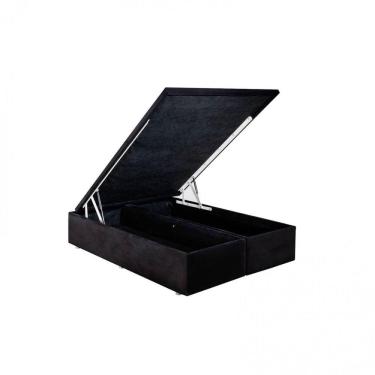 Imagem de Base Baú Camurça Super King 193x203x39cm Ortobom Preto