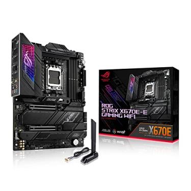 Imagem de ASUS Placa mãe ROG Strix X670E-E Gaming Socket AM5(LGA 1718) Ryzen 7000 ATX (18+2 estágios de energia, PCIe® 5.0, DDR, 4xM.2 Slots, USB 3.2 Gen 2x2, WiFi 6E, PCIe Slot Q-Release, M.2 Q-Latch)