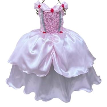 Imagem de Fantasia Vestido Luxo Infantil Princesa Bela/Ariel (PP (1-2 ANOS))