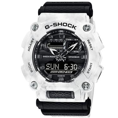Imagem de Relógio CASIO G-SHOCK masculino anadigi branco GA-900GC-7ADR