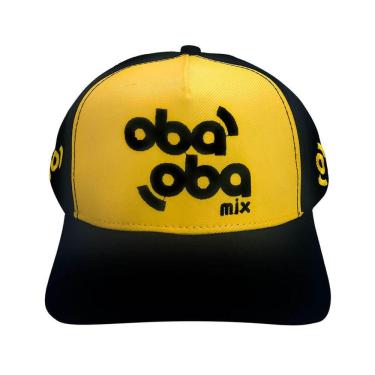 Imagem de Boné em Tecido Oba Oba Mix[Preto/Amarelo]