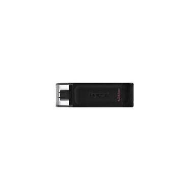 Imagem de Pen Drive Kingston 128GB USB-C 3.2 Gen 1 DataTraveler 70, Preto - DT70/128GB