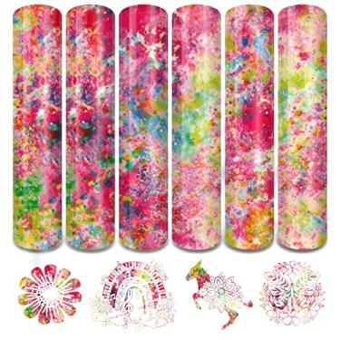 Imagem de Tintnut Splash Heat Transfer Vinyl - 6 Sheets 10x12 Inch HTV Ink Watercolor Iron On Vinyl for T-Shirts Hats Clothes,for Cricut & Silhouette Cameo