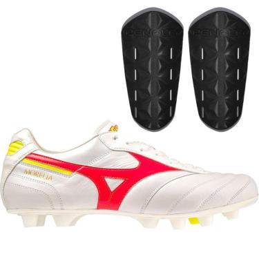 Imagem de Kit Chuteira Campo Mizuno Morelia Ii Elite + Caneleira Penalty Matis X-Masculino