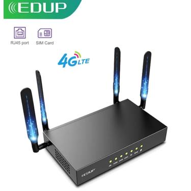 Imagem de EDUP-Roteador sem fio com antena de alto ganho  Roteador WiFi  4G LTE  2.4GHz  300Mbps  Rj45  slot