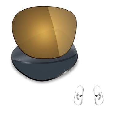 Imagem de Mryok Lentes de substituição polarizadas e peças de nariz para Ray-Ban RB4334D 55 mm - Bronze Dourado