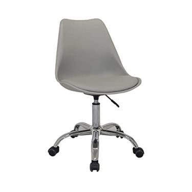 Imagem de Cadeira para Escritório, Rivatti, Office Luisa Cinza - Base Rodizio Cromada
