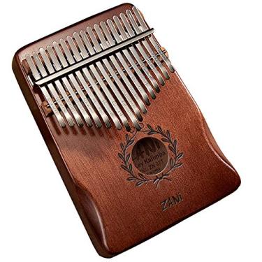 Imagem de Piano de polegar Kalimba com 17 teclas, instrumento musical de piano de dedo, presente musical profissional café brilhante