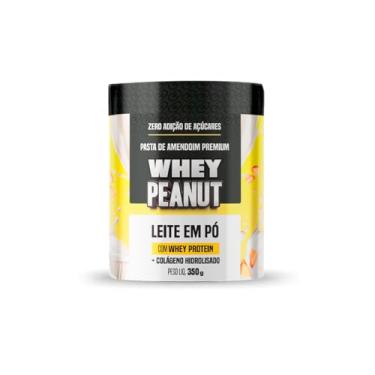Imagem de Whey Peanut, Pasta de Amendoim Premium Leite em Pó 350g Contém Colágeno Hidrolisado e Whey Protein