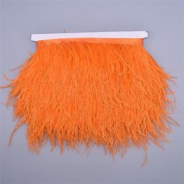 Imagem de 10 metros de penas de avestruz na fita 8-10 cm franja de saia em fita guarnições de penas de avestruz guarnições de costura cor 29