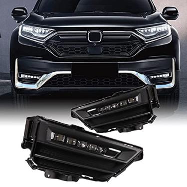 Imagem de GeeGeeTop DRL Luz de LED diurna para farol de neblina de substituição para Honda CRV CR-V 2020-2021 (farol de neblina dianteiro))