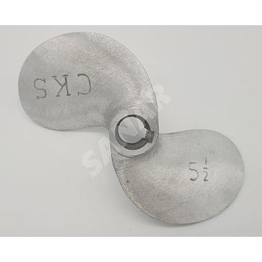 Imagem de SANAR Hélice de alumínio para barco de cauda longa com motor de lama - Eixo cônico com chave - Padrão (14 cm)