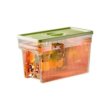 Imagem de Dispensador de água para Infusão de Frutas, Dispensador de Bebidas, Jarro de Geladeira de 3l, Refrigerador, Chaleira Fria para Servir Coquetéis, Sucos, água (Verde)
