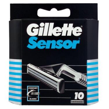 Imagem de Gillette Cartuchos de Lâminas de Barbear com Refil de Sensor - Pacote com 10