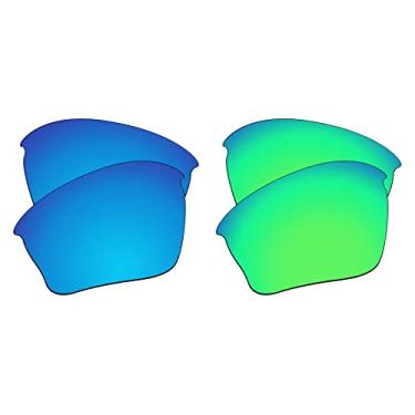 Imagem de EZReplace Lentes de reposição para óculos de sol Oakley Half Jacket XLJ (lentes polarizadas) – Serve para armação Oakley Half Jacket XLJ (azul gelo + verde primavera)