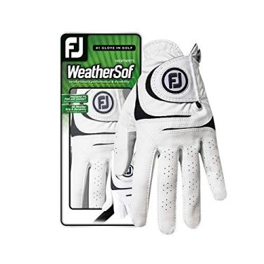 Imagem de Luvas de golfe femininas WeatherSof da FootJoy, Branco, Medium/Large