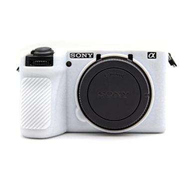 Imagem de MUZIRI KINOKOO Capa para Sony A6700, capa protetora de silicone macio com superfície fosca aprimorada para câmera digital Sony A6700/Alpah 6700 - branca