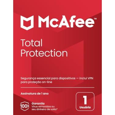 Imagem de McAfee Total Protection | 1 dispositivo | Software de segurança antivírus para Internet | VPN, gerenciador de senhas, monitoramento Dark Web | Exclusivo Amazon | Assinatura de 1 ano | Cartão-chave
