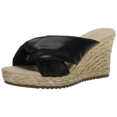 Imagem de Anne Klein Sandália Anabela Feminina Winnie Espadrille, Preto, 37
