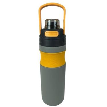 Imagem de Garrafa Térmica Água Inox 600ML Academia Squeeze Carro LM-P1393-CZ (Cinza)