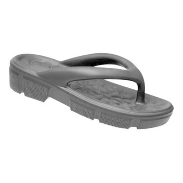 Imagem de Sandálias Ortopédicas Femininas Chinelo Dedo Nuvem Tratorado Calcanhar P/Esporão (Preto, BR, Adulto, Faixa Numérico, M, 39, 40)