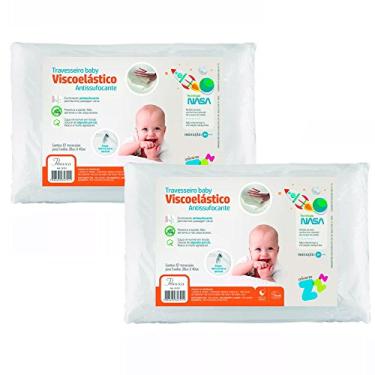 Imagem de Kit 2 Travesseiros Nasa Viscoelástico Fibrasca Anti Sufocante Antiácaro Z4791