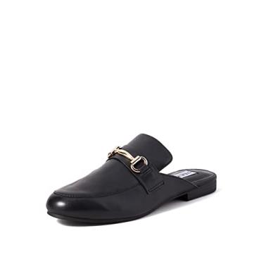 Imagem de Steve Madden Mocassim feminino Kandi sem cadarço, Couro preto, 37