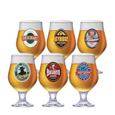 Imagem de Ruvolo, Taça Rótulos Beer Master, Taça de Vidro, para Cerveja Claras 380ml 6 pcs