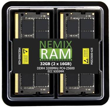 Imagem de NEMIX RAM Kit SODIMM 32GB (2X16GB) DDR4 3200MHZ PC4-25600 2Rx8 1.2V CL22 260-PIN ECC SODIMM