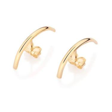 Imagem de Brincos banhado ouro 3x 24k 18k e 22k femininos ear cuff e hook romman