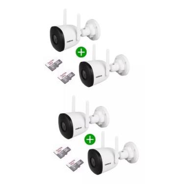 Imagem de Kit 4 Câmeras Wi-fi Intelbras Im5s Com Cartao 64gb Fullhd