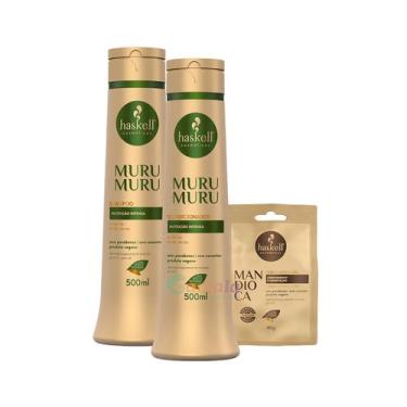 Imagem de Kit Haskell Murumuru Shampoo E Cond 500ml + Dose Mandioc
