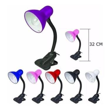 Imagem de 10x Luminária De Mesa C/ Garra Presilha Bivolt Leitura Salão - OEM, Bi