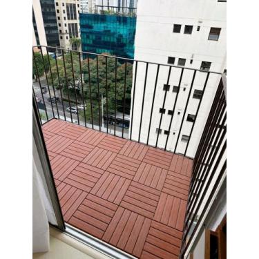 Imagem de Kit 5 peças deck modular plástico antiderrapante 30x30 piscina box var