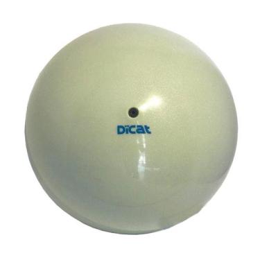 Imagem de Bola Glitter 300g 16cm Ginástica Rítmica Dicat Sports, Prata metalizad