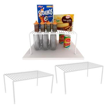 Imagem de Kit 3 Organizador de Armário Multiuso Médio de 33cm Prateleira Aramado