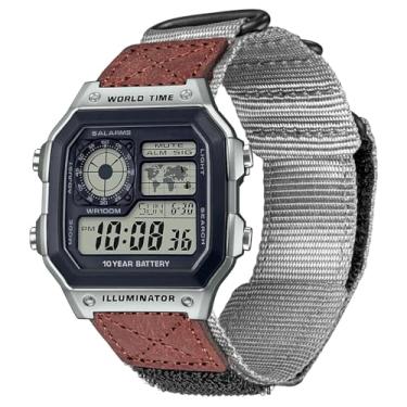 Imagem de DAVILANE Pulseira de relógio de 18 mm para Casio AE-1000W AE-1200 AE-1300 AEQ-110W AQ-S800W MRW-200H MRW-S300 SGW-300H SGW-400H W-216H W-218H W-735H, pulseira esportiva de nylon resistente