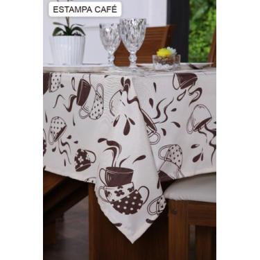 Imagem de Toalha de mesa oxford 4 lugares - MAYRA ENXOVAIS, CAFÉ