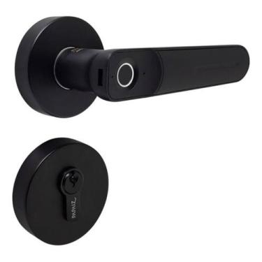 Imagem de Fechadura Eletrônica Digital Papaiz SL135 Biometria Preta