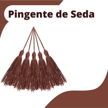 Imagem de Pingente De Seda Tassel - Marrom Café - Com 100 Unidades - Nybc