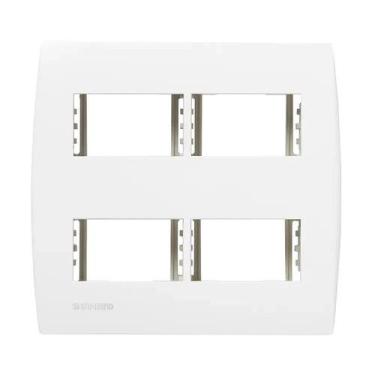 Imagem de Placa Com Suporte 4 Seções Separadas 4x4 Branca Linha Ilus 5TG99032 - 