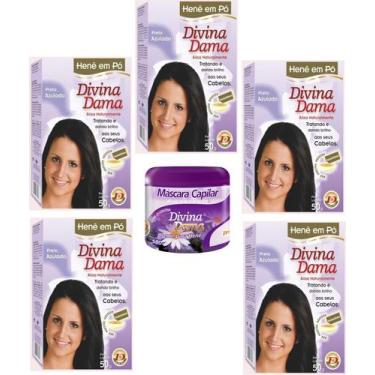 Imagem de Hene em Po Divina Dama 05x50gr (Incolor, Chocolate, Preto, Azulado, Ca