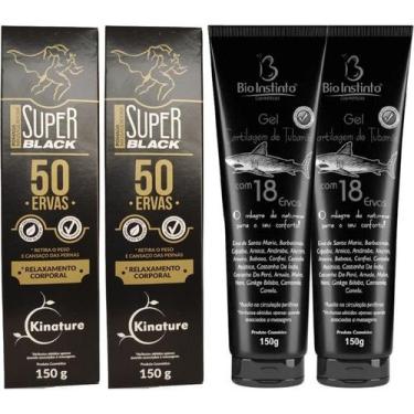 Imagem de Kit 2 Pomada Massageadora 50 Ervas 150g + 2 Gel Cartilagem de Tubarão 