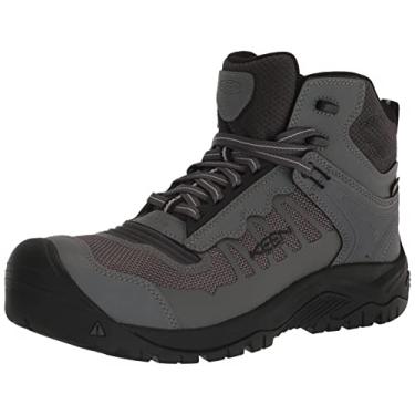 Imagem de KEEN Utility Men's Reno Mid Height Composite Toe Flexible Waterproof Athletic Work Boots, Magnet/Black, 14