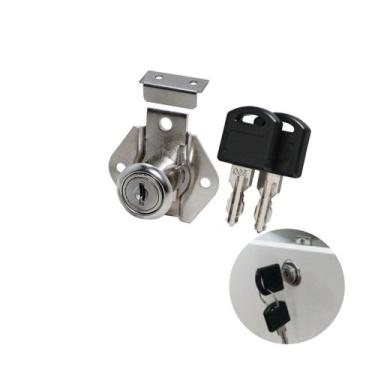 Imagem de Fechadura Para Gaveta E Portas Tambor 17 X 22mm Chave Fixa - Hd, Croma