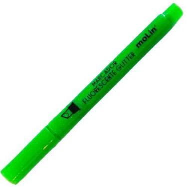 Imagem de Marca texto Fluorescente Glitter 1 unid Verde Molin